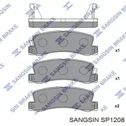 Задние тормозные колодки SP1208 Sangsin