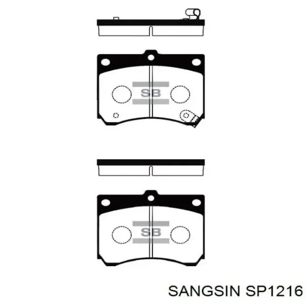 Передние тормозные колодки SP1216 Sangsin
