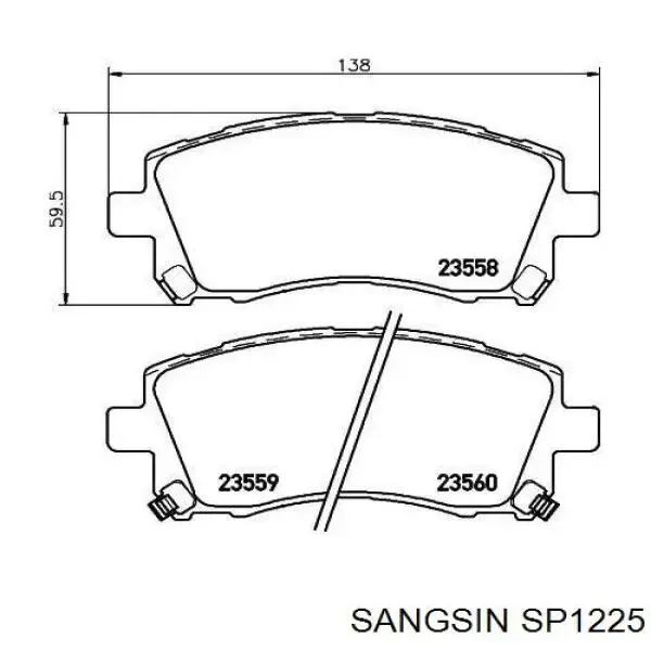 SP1225 Sangsin Колодки передние