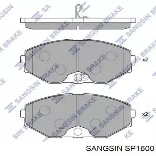Передние тормозные колодки SP1600 Sangsin