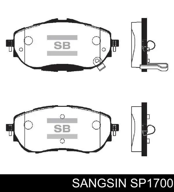 Передние тормозные колодки SP1700 Sangsin