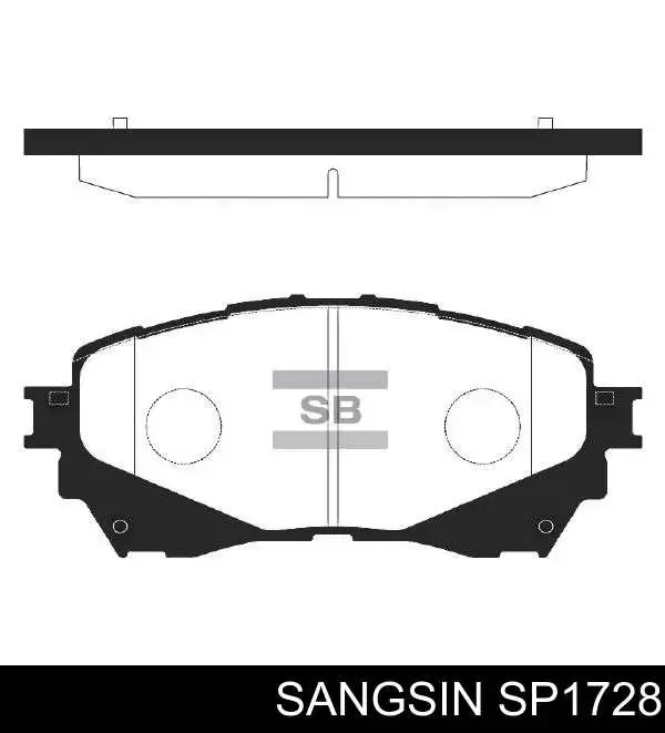 Передние тормозные колодки SP1728 Sangsin