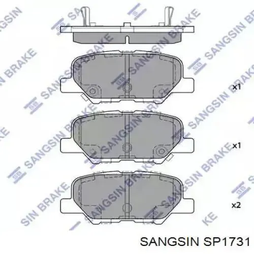 Задние тормозные колодки SP1731 Sangsin