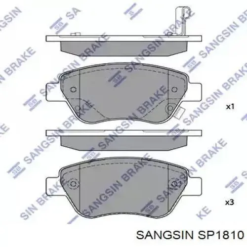 Передние тормозные колодки SP1810 Sangsin