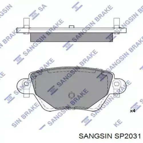 Задние тормозные колодки SP2031 Sangsin