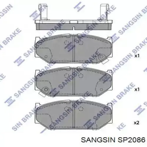 Передние тормозные колодки SP2086 Sangsin