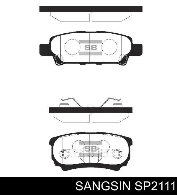 Задние тормозные колодки SP2111 Sangsin