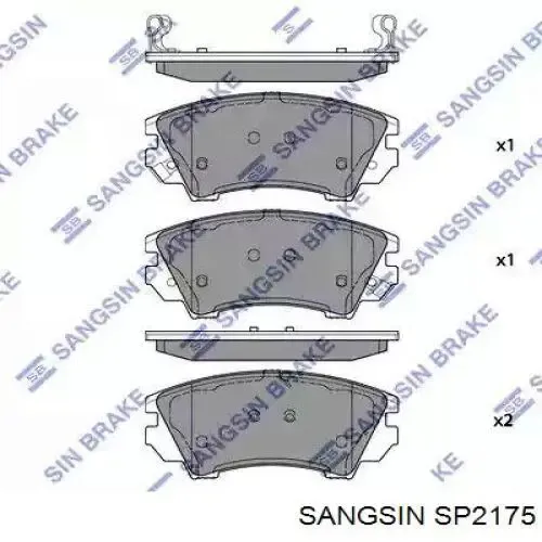 Передние тормозные колодки SP2175 Sangsin