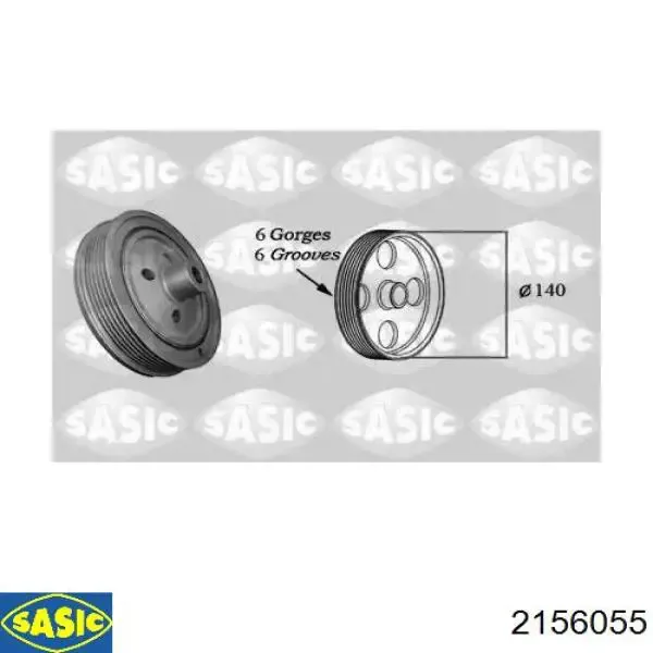 Шкив коленвала 2M5Q6B319AA Ford