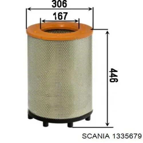 Воздушный фильтр 1335679 Scania