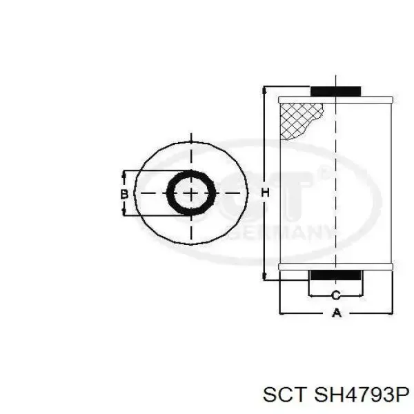SH4793P SCT Масляный фильтр двигателя
