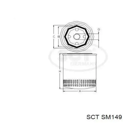Масляный фильтр SM149 SCT