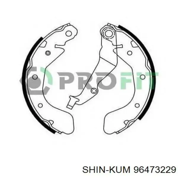 Задние барабанные колодки 96473229 Shin KUM