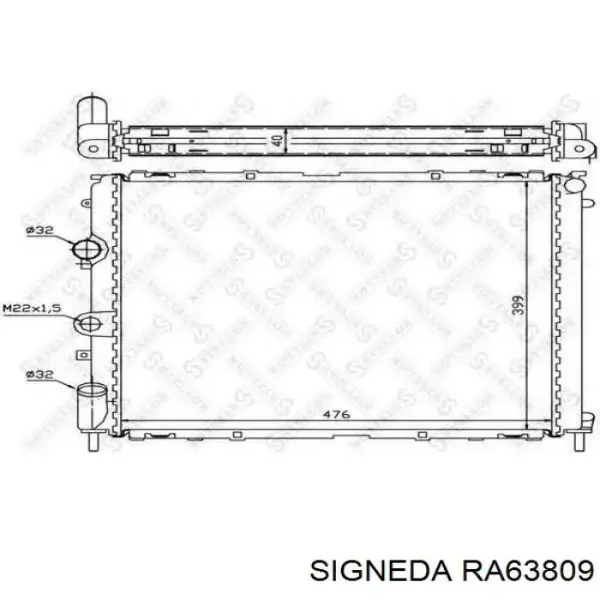 Радиатор RA63809 Signeda