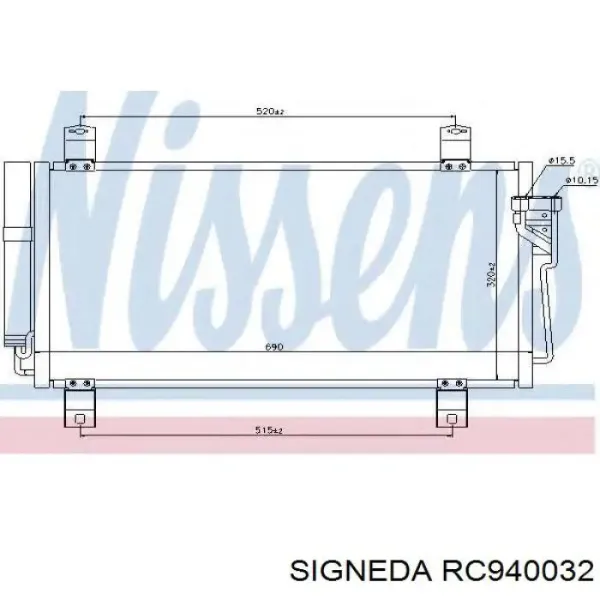 Радиатор кондиционера RC940032 Signeda