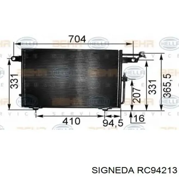 Радиатор кондиционера RC94213 Signeda