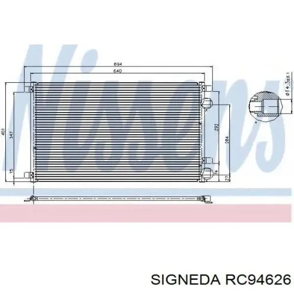 Радиатор кондиционера RC94626 Signeda