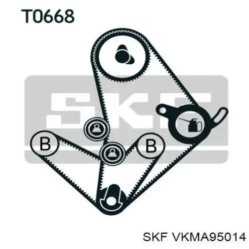 VKMA95014 SKF Комплект ремня ГРМ