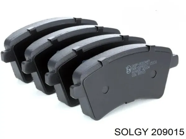 Задние тормозные колодки 209015 Solgy