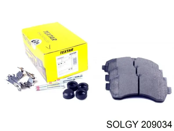 Передние тормозные колодки 209034 Solgy
