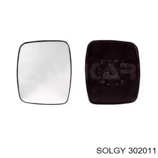 Стекло правого зеркала заднего вида 302011 Solgy