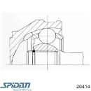 ШРУС внутренний передний SPIDAN 20414
