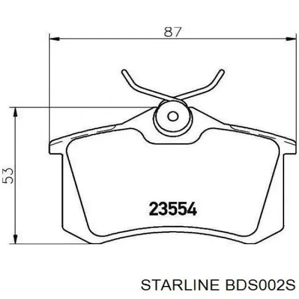 Задние тормозные колодки BDS002S Starline