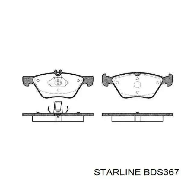 Передние тормозные колодки BDS367 Starline
