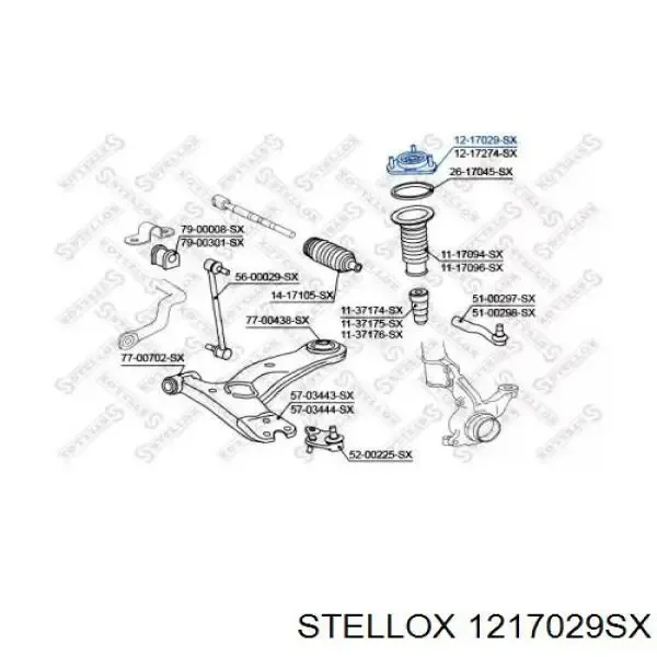 Опора переднего амортизатора T13RV30F RBI