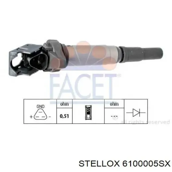 Купить 6100005SX Stellox Катушка зажигания