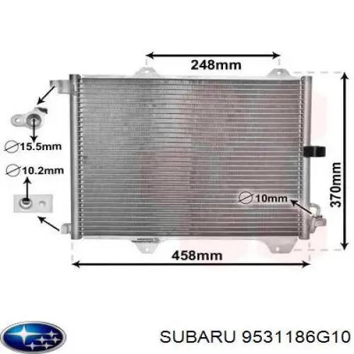 Радиатор кондиционера 9531186G10 Subaru