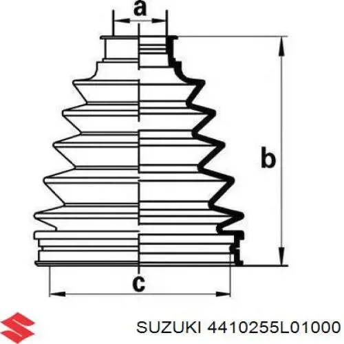 Левая полуось 4410255L01000 Suzuki