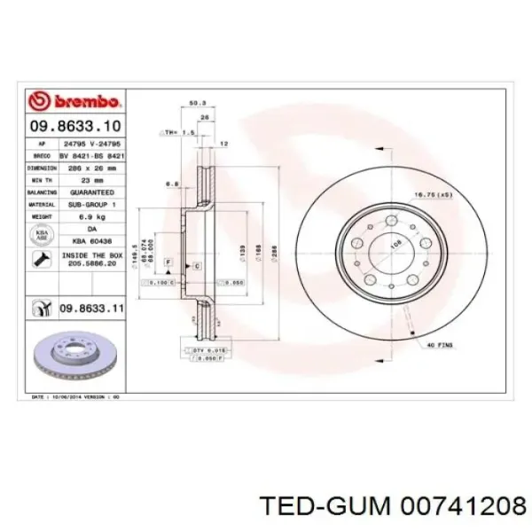Разрезная втулка стабилизатора на Volvo S60 I RS, RH