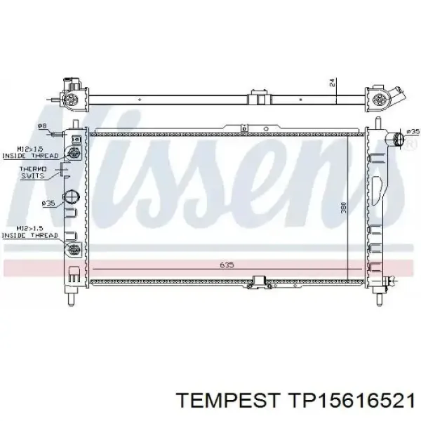 Радиатор TP15616521 Tempest
