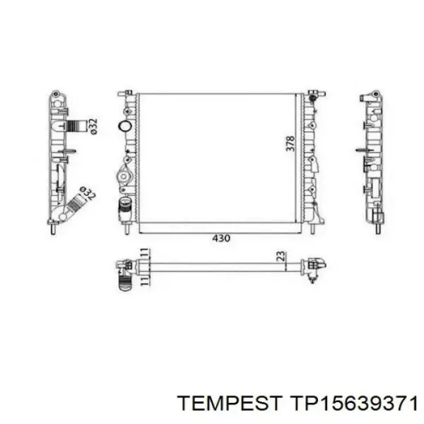 Радиатор TP15639371 Tempest