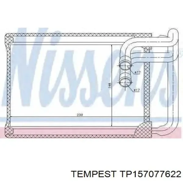 Радиатор печки TP157077622 Tempest