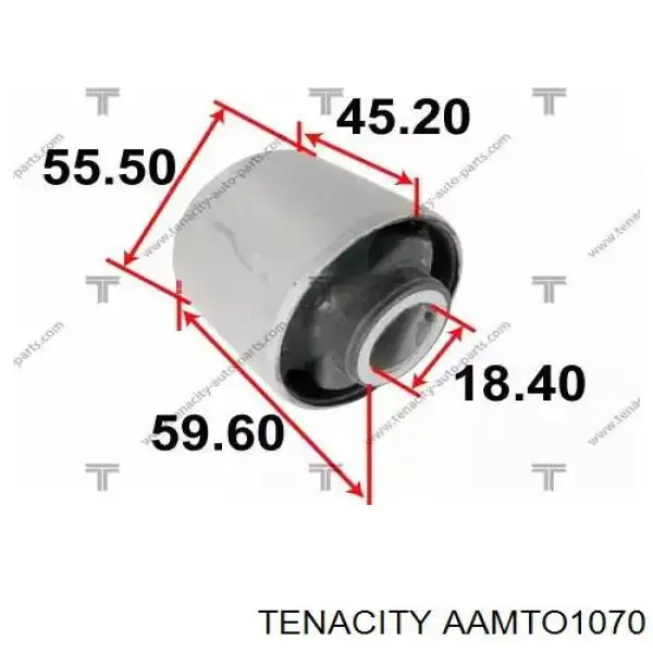 Сайлентблок заднего продольного нижнего рычага AAMTO1070 Tenacity