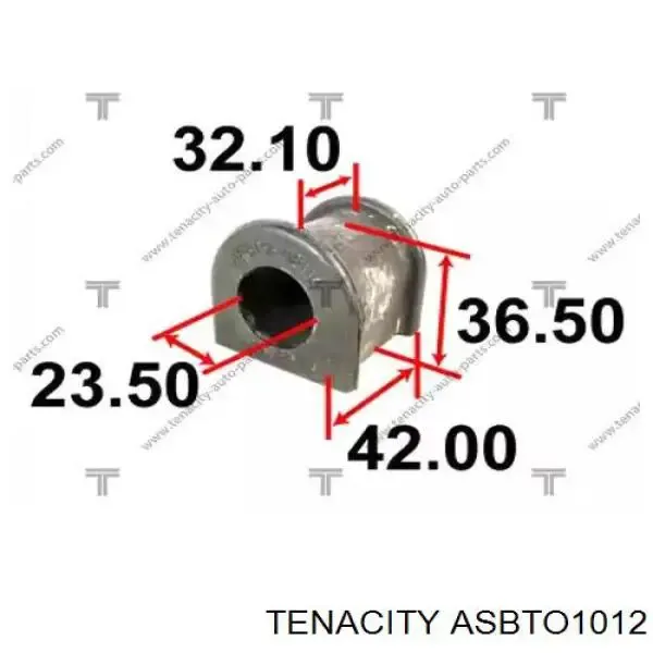 Втулка стабилизатора переднего ASBTO1012 Tenacity