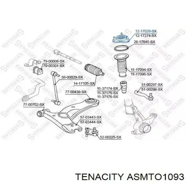 Опора переднего амортизатора ASMTO1093 Tenacity