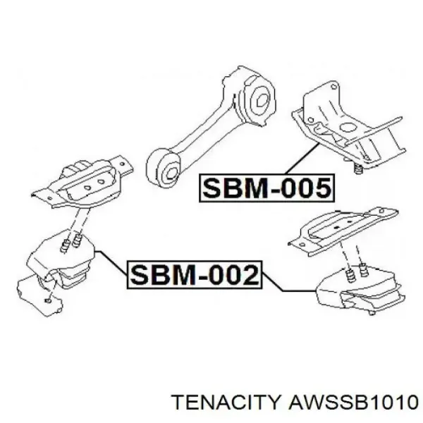 Подушка коробки передач AWSSB1010 Tenacity