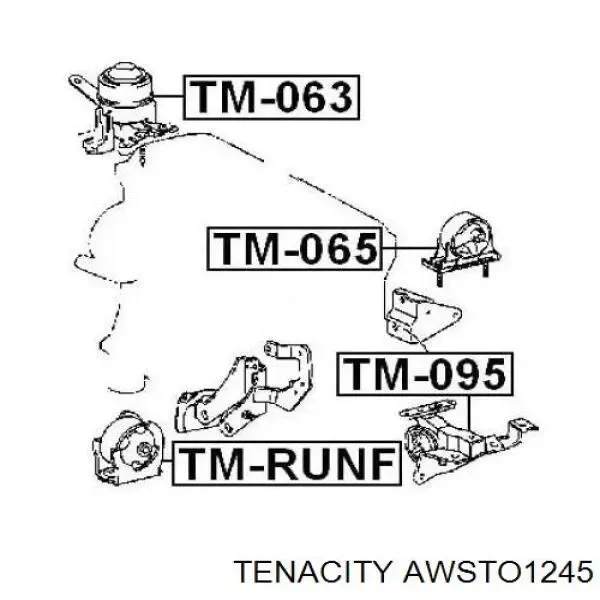 Передняя опора двигателя AWSTO1245 Tenacity