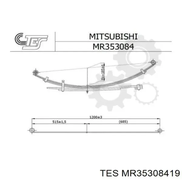 Рессора задняя MR35308419 TES