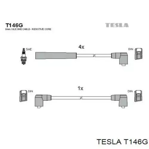 Высоковольтные провода T146G Tesla
