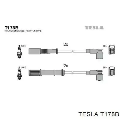 Высоковольтные провода T178B Tesla