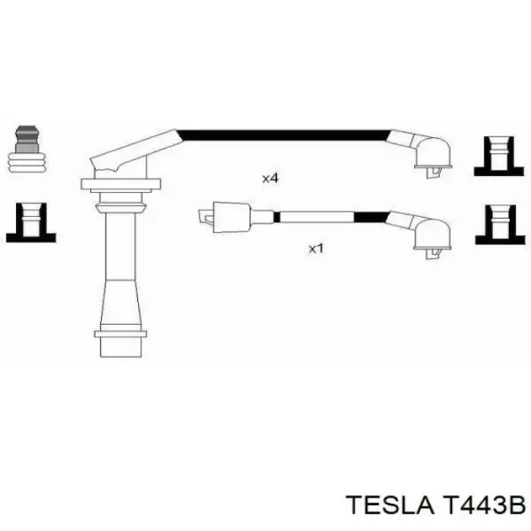 Высоковольтные провода T443B Tesla