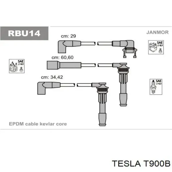 Высоковольтные провода T900B Tesla
