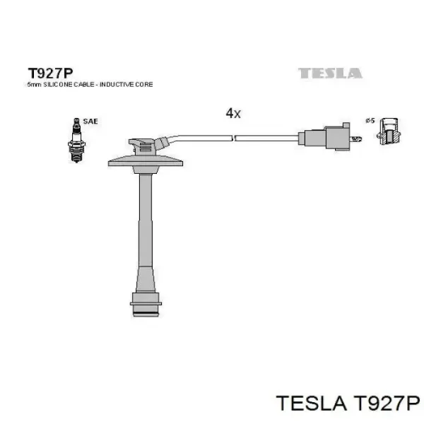Высоковольтные провода T927P Tesla