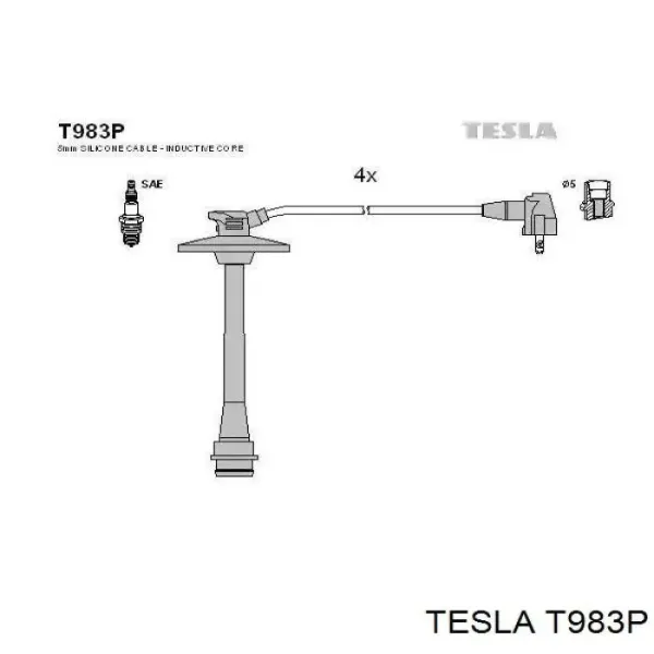 Высоковольтные провода T983P Tesla