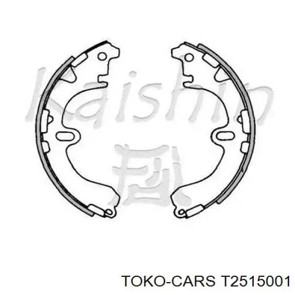 Задние барабанные колодки T2515001 Toko cars