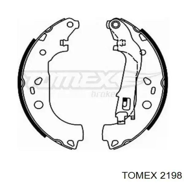 Задние барабанные колодки 2198 Tomex